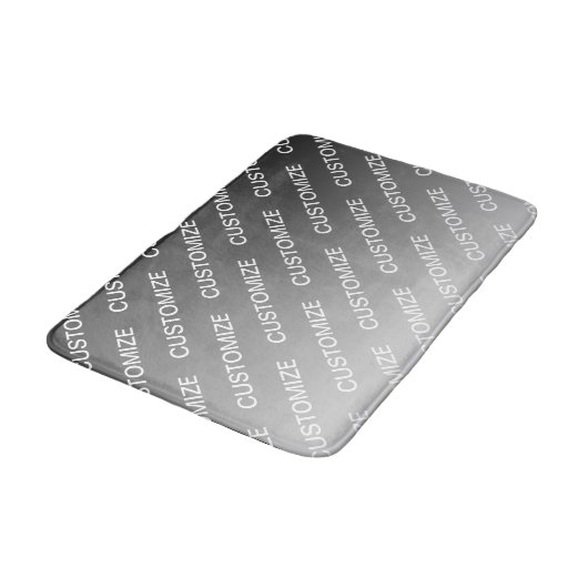 Gray (changeable color) Ombre & Text Pattern Badematte (Schrägansicht)