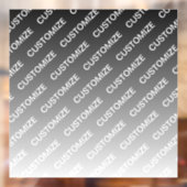 Gray (changeable color) Ombre & Text Pattern Fensteraufkleber (Blatt 2)