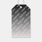 Gray (changeable color) Ombre & Text Pattern Geschenkanhänger (Vorderseite)