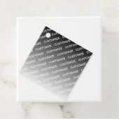 Gray (changeable color) Ombre & Text Pattern Geschenkanhänger (Beispiel)