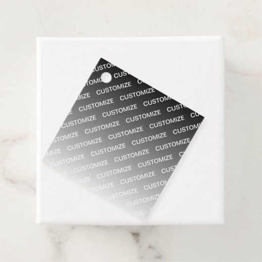 Gray (changeable color) Ombre & Text Pattern Geschenkanhänger (Beispiel)