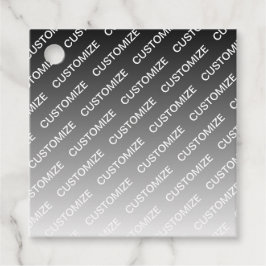 Gray (changeable color) Ombre & Text Pattern Geschenkanhänger