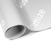 Gray (changeable color) Ombre & Text Pattern Geschenkpapier (Rolleneckpunkt)