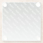 Gray (changeable color) Ombre & Text Pattern Glasuntersetzer (Rückseite)