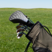 Gray (changeable color) Ombre & Text Pattern Golf Headcover (In SItu)