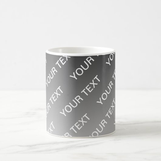 Gray (changeable color) Ombre & Text Pattern Kaffeetasse (Mittel)