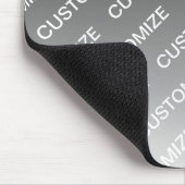 Gray (changeable color) Ombre & Text Pattern Mousepad (Ecke)