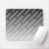 Gray (changeable color) Ombre & Text Pattern Mousepad (Mit Mouse)