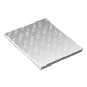 Gray (changeable color) Ombre & Text Pattern Notizblock (angewinkelt)
