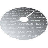 Gray (changeable color) Ombre & Text Pattern Polyester Weihnachtsbaumdecke (Schrägansicht)