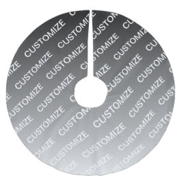 Gray (changeable color) Ombre & Text Pattern Polyester Weihnachtsbaumdecke