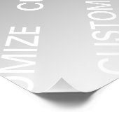 Gray (changeable color) Ombre & Text Pattern Poster (Ecke)