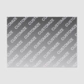 Gray (changeable color) Ombre & Text Pattern Seidenpapier (Vorderseite)