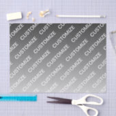 Gray (changeable color) Ombre & Text Pattern Seidenpapier (Handwerk)