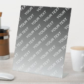 Gray (changeable color) Ombre & Text Pattern Sockelschild (In Situ)