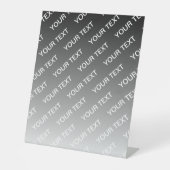 Gray (changeable color) Ombre & Text Pattern Sockelschild (Vorderseite)