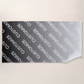 Gray (changeable color) Ombre & Text Pattern Strandtuch (Vorderseite)