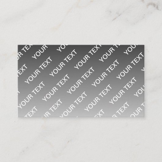 Gray (changeable color) Ombre & Text Pattern Visitenkarte (Vorderseite)