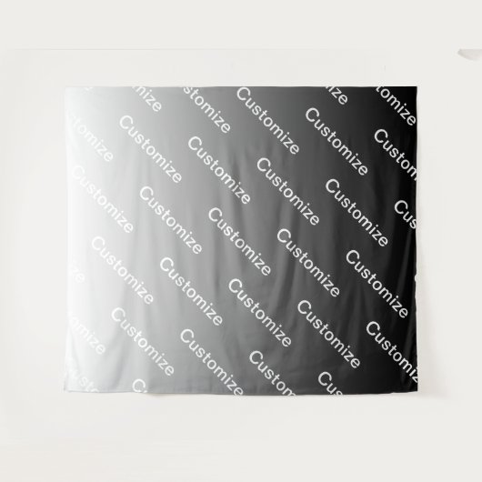 Gray (changeable color) Ombre & Text Pattern Wandteppich (Vorderseite (Horizontal))