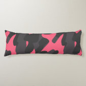 Gray, Charcoal and pink camo Seitenschläferkissen (Vorderseite)