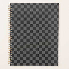 Gray Checkered Checkerboard Planer