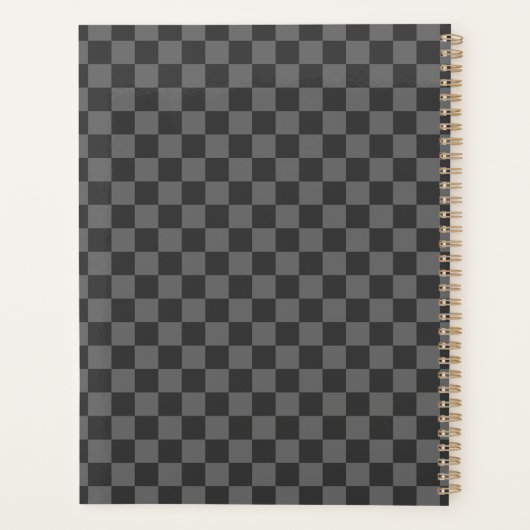 Gray Checkered Checkerboard Planer (Rückseite)
