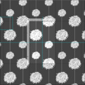 Gray Cheerleader Pom Pom Muster Stoff (Kachel)