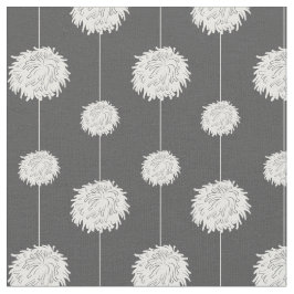 Gray Cheerleader Pom Pom Muster Stoff