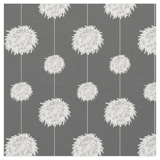 Gray Cheerleader Pom Pom Muster Stoff (Nahaufnahme)