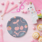 GRAY CHERRY PATTERN PAPPTELLER (Party)