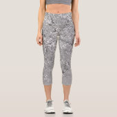 Gray Chic Unique Muster Capri Leggings (Vorderseite)