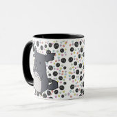 Gray Chinchilla Pastel Candy Stars Tasse (Vorderseite Links)