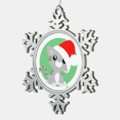Gray Christmas Kitty Ornament (Rechts)