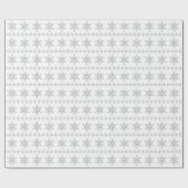 Gray Christmas Snowflakes Pattern White Background Geschenkpapier (Flach)