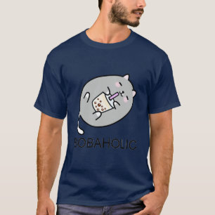 Gray Chubby Boba Cat benötigt mehr Boba 1 T-Shirt