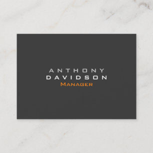 Gray Chubby Modern Trendy Business Card Visitenkarte