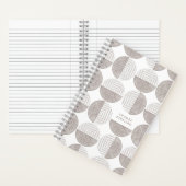 Gray Circle Geometric Muster Spiral Notebook Notizblock (Innen)