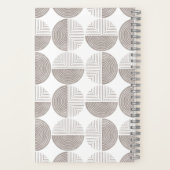Gray Circle Geometric Muster Spiral Notebook Notizblock (Rückseite)