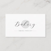 Gray Circle Minimalistisch Simple Qr Code Visitenkarte (Vorderseite)