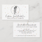 Gray Circle Polka Dots Couple Sock Visitenkarte (Vorne/Hinten)