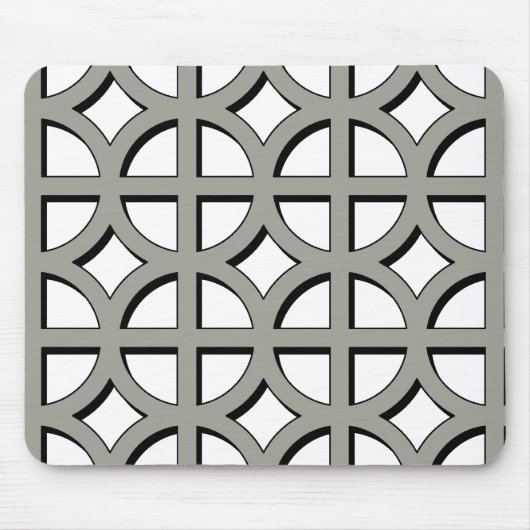 Gray Circles-Muster Mousepad (Vorne)