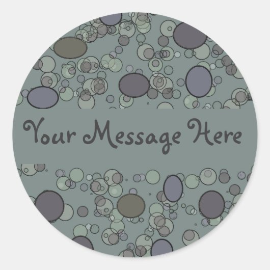 Gray Circles Runder Aufkleber (Vorderseite)