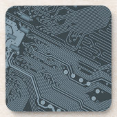 Gray Circuit Board Getränkeuntersetzer (Vorderseite)