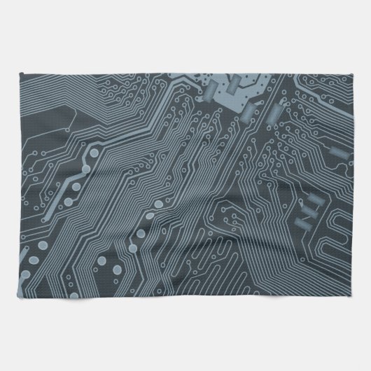 Gray Circuit Board Handtuch (Horizontal)