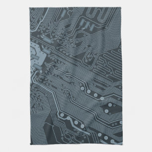 Gray Circuit Board Handtuch