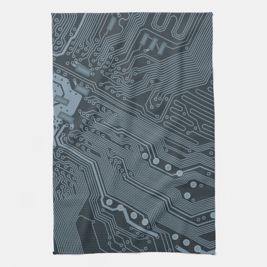Gray Circuit Board Handtuch (Vertikal)