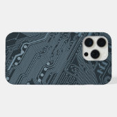Gray Circuit Board iPhone Hülle (Rückseite (Horizontal))