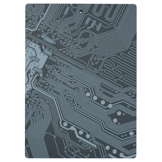 Gray Circuit Board Klemmbrett (Rückseite)