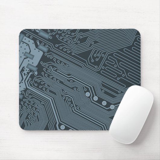 Gray Circuit Board Mousepad (Mit Mouse)