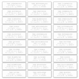 Gray Classic individuelle Hochzeitsadressen-Etiket Aufkleber